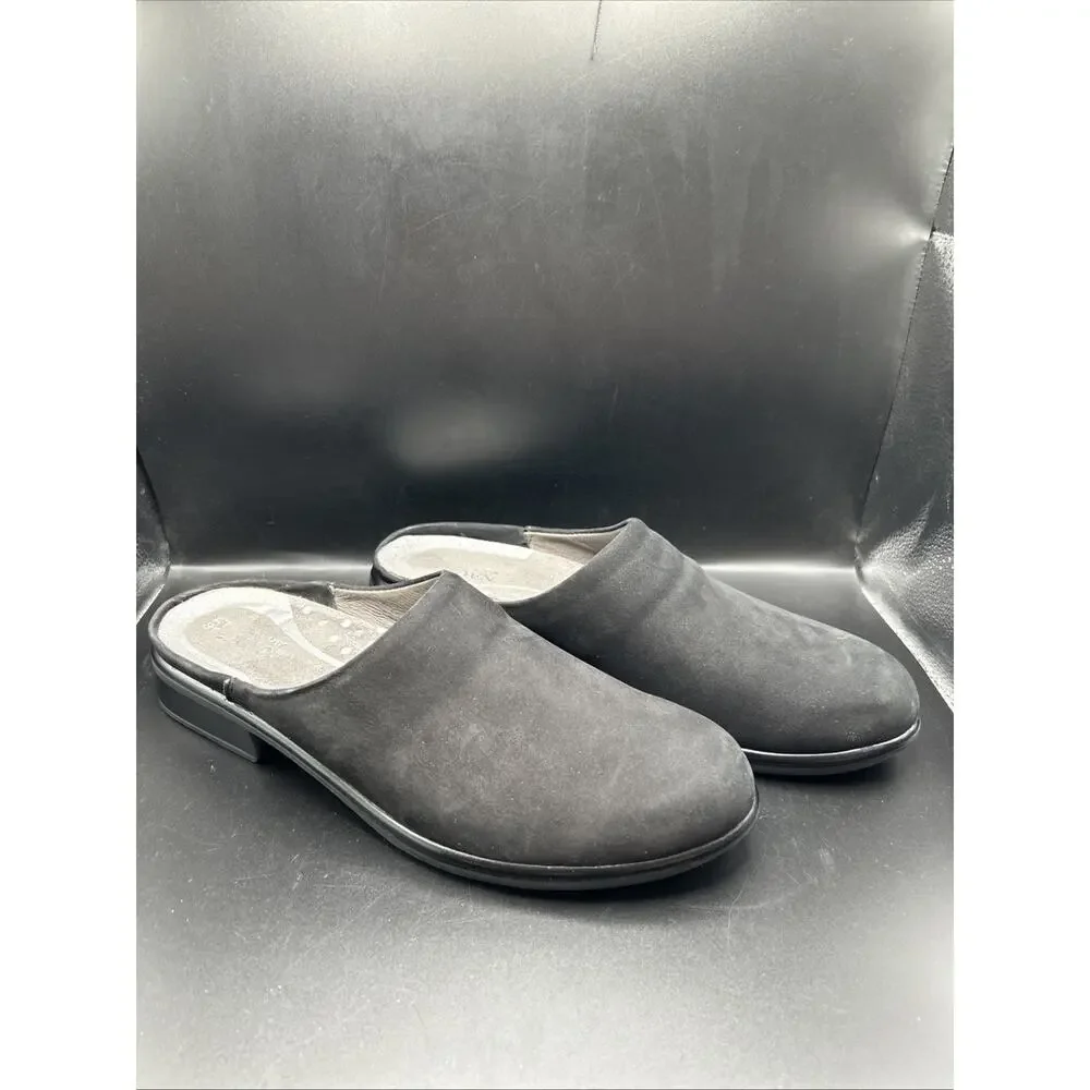 NAOT Women’s 7.5 Lodos Dressy Black Slip-On Leather Mules Women's EU 38